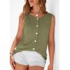 imagePRETTYGARDEN Sweater Vest Women 2026 Summer Sleeveless Cardigans Trendy Knit Vest Top Button Down Spring Sweater TopsArmy Green
