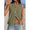 imagePRETTYGARDEN Sweater Vest Women 2026 Summer Sleeveless Cardigans Trendy Knit Vest Top Button Down Spring Sweater TopsArmy Green