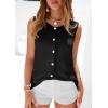 imagePRETTYGARDEN Sweater Vest Women 2026 Summer Sleeveless Cardigans Trendy Knit Vest Top Button Down Spring Sweater TopsBlack