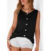 imagePRETTYGARDEN Sweater Vest Women 2026 Summer Sleeveless Cardigans Trendy Knit Vest Top Button Down Spring Sweater TopsBlack