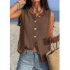 imagePRETTYGARDEN Sweater Vest Women 2026 Summer Sleeveless Cardigans Trendy Knit Vest Top Button Down Spring Sweater TopsBrown