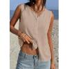imagePRETTYGARDEN Sweater Vest Women 2026 Summer Sleeveless Cardigans Trendy Knit Vest Top Button Down Spring Sweater TopsKhaki