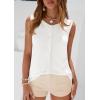 imagePRETTYGARDEN Sweater Vest Women 2026 Summer Sleeveless Cardigans Trendy Knit Vest Top Button Down Spring Sweater TopsWhite