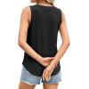 imagePRETTYGARDEN Tank Tops for Women 2026 Summer Sleeveless Wide Strap Tops Spring Fashion Casual Flowy Loose Fit Workout ShirtsBlack
