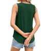 imagePRETTYGARDEN Tank Tops for Women 2026 Summer Sleeveless Wide Strap Tops Spring Fashion Casual Flowy Loose Fit Workout ShirtsDark Green