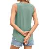 imagePRETTYGARDEN Tank Tops for Women 2026 Summer Sleeveless Wide Strap Tops Spring Fashion Casual Flowy Loose Fit Workout ShirtsSage Green