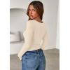 imagePRETTYGARDEN Women 2026 Fall Clothes Long Sleeve Shirts Ribbed Knit Fitted Basic Tee Going Out Tops Underscrub Casual OutfitsBeige