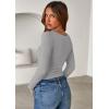 imagePRETTYGARDEN Women 2026 Fall Clothes Long Sleeve Shirts Ribbed Knit Fitted Basic Tee Going Out Tops Underscrub Casual OutfitsGrey