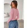imagePRETTYGARDEN Women 2026 Fall Clothes Long Sleeve Shirts Ribbed Knit Fitted Basic Tee Going Out Tops Underscrub Casual OutfitsPink