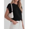 imagePRETTYGARDEN Womens 2026 Spring Fashion Sweater Vest Business Casual Crochet Tops Cap Sleeve Knit Shirt Beach Summer OutfitsBlack