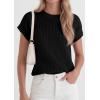 imagePRETTYGARDEN Womens 2026 Spring Fashion Sweater Vest Business Casual Crochet Tops Cap Sleeve Knit Shirt Beach Summer OutfitsBlack