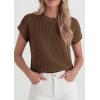 imagePRETTYGARDEN Womens 2026 Spring Fashion Sweater Vest Business Casual Crochet Tops Cap Sleeve Knit Shirt Beach Summer OutfitsCoffee