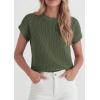 imagePRETTYGARDEN Womens 2026 Spring Fashion Sweater Vest Business Casual Crochet Tops Cap Sleeve Knit Shirt Beach Summer OutfitsGreen