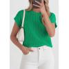 imagePRETTYGARDEN Womens 2026 Spring Fashion Sweater Vest Business Casual Crochet Tops Cap Sleeve Knit Shirt Beach Summer OutfitsLight Green