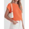 imagePRETTYGARDEN Womens 2026 Spring Fashion Sweater Vest Business Casual Crochet Tops Cap Sleeve Knit Shirt Beach Summer OutfitsOrange