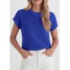 imagePRETTYGARDEN Womens 2026 Spring Fashion Sweater Vest Business Casual Crochet Tops Cap Sleeve Knit Shirt Beach Summer OutfitsRoyal Blue