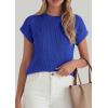 imagePRETTYGARDEN Womens 2026 Spring Fashion Sweater Vest Business Casual Crochet Tops Cap Sleeve Knit Shirt Beach Summer OutfitsRoyal Blue