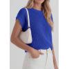 imagePRETTYGARDEN Womens 2026 Spring Fashion Sweater Vest Business Casual Crochet Tops Cap Sleeve Knit Shirt Beach Summer OutfitsRoyal Blue