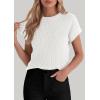 imagePRETTYGARDEN Womens 2026 Spring Fashion Sweater Vest Business Casual Crochet Tops Cap Sleeve Knit Shirt Beach Summer OutfitsWhite