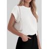 imagePRETTYGARDEN Womens 2026 Spring Fashion Sweater Vest Business Casual Crochet Tops Cap Sleeve Knit Shirt Beach Summer OutfitsWhite