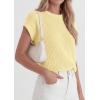 imagePRETTYGARDEN Womens 2026 Spring Fashion Sweater Vest Business Casual Crochet Tops Cap Sleeve Knit Shirt Beach Summer OutfitsYellow