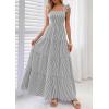imagePRETTYGARDEN Womens 2026 Summer Casual Maxi Dresses Striped Square Neck Sleeveless Boho Flowy Sundress Beach Vacation ClothesBlack