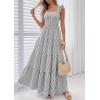 imagePRETTYGARDEN Womens 2026 Summer Casual Maxi Dresses Striped Square Neck Sleeveless Boho Flowy Sundress Beach Vacation ClothesBlack