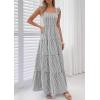 imagePRETTYGARDEN Womens 2026 Summer Casual Maxi Dresses Striped Square Neck Sleeveless Boho Flowy Sundress Beach Vacation ClothesBlack