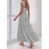 imagePRETTYGARDEN Womens 2026 Summer Casual Maxi Dresses Striped Square Neck Sleeveless Boho Flowy Sundress Beach Vacation ClothesBlack