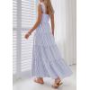 imagePRETTYGARDEN Womens 2026 Summer Casual Maxi Dresses Striped Square Neck Sleeveless Boho Flowy Sundress Beach Vacation ClothesBlue