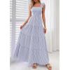 imagePRETTYGARDEN Womens 2026 Summer Casual Maxi Dresses Striped Square Neck Sleeveless Boho Flowy Sundress Beach Vacation ClothesBlue