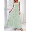 imagePRETTYGARDEN Womens 2026 Summer Casual Maxi Dresses Striped Square Neck Sleeveless Boho Flowy Sundress Beach Vacation ClothesGreen