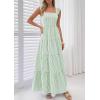 imagePRETTYGARDEN Womens 2026 Summer Casual Maxi Dresses Striped Square Neck Sleeveless Boho Flowy Sundress Beach Vacation ClothesGreen