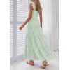 imagePRETTYGARDEN Womens 2026 Summer Casual Maxi Dresses Striped Square Neck Sleeveless Boho Flowy Sundress Beach Vacation ClothesGreen