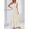 imagePRETTYGARDEN Womens 2026 Summer Casual Maxi Dresses Striped Square Neck Sleeveless Boho Flowy Sundress Beach Vacation ClothesKhaki