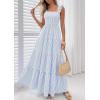 imagePRETTYGARDEN Womens 2026 Summer Casual Maxi Dresses Striped Square Neck Sleeveless Boho Flowy Sundress Beach Vacation ClothesLight Blue