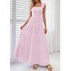 imagePRETTYGARDEN Womens 2026 Summer Casual Maxi Dresses Striped Square Neck Sleeveless Boho Flowy Sundress Beach Vacation ClothesPink