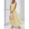 imagePRETTYGARDEN Womens 2026 Summer Casual Maxi Dresses Striped Square Neck Sleeveless Boho Flowy Sundress Beach Vacation ClothesYellow