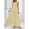 imagePRETTYGARDEN Womens 2026 Summer Casual Maxi Dresses Striped Square Neck Sleeveless Boho Flowy Sundress Beach Vacation ClothesYellow
