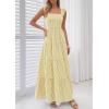imagePRETTYGARDEN Womens 2026 Summer Casual Maxi Dresses Striped Square Neck Sleeveless Boho Flowy Sundress Beach Vacation ClothesYellow