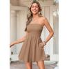 imagePRETTYGARDEN Womens 2026 Summer Rompers Dressy Casual Strapless Shorts One Piece Jumpsuits Date Night Beach Vacation OutfitsKhaki