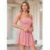 imagePRETTYGARDEN Womens 2026 Summer Rompers Dressy Casual Strapless Shorts One Piece Jumpsuits Date Night Beach Vacation OutfitsPink
