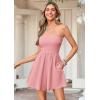 imagePRETTYGARDEN Womens 2026 Summer Rompers Dressy Casual Strapless Shorts One Piece Jumpsuits Date Night Beach Vacation OutfitsPink