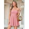 imagePRETTYGARDEN Womens 2026 Summer Rompers Dressy Casual Strapless Shorts One Piece Jumpsuits Date Night Beach Vacation OutfitsPink