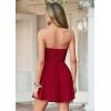 imagePRETTYGARDEN Womens 2026 Summer Rompers Dressy Casual Strapless Shorts One Piece Jumpsuits Date Night Beach Vacation OutfitsRed