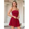 imagePRETTYGARDEN Womens 2026 Summer Rompers Dressy Casual Strapless Shorts One Piece Jumpsuits Date Night Beach Vacation OutfitsRed