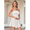 imagePRETTYGARDEN Womens 2026 Summer Rompers Dressy Casual Strapless Shorts One Piece Jumpsuits Date Night Beach Vacation OutfitsWhite