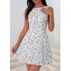 imagePRETTYGARDEN Womens 2026 Summer Short Dress Floral Sleeveless Boat Neck A Line Formal Cocktail Party Mini DressesFloral Light Blue Apricot