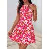 imagePRETTYGARDEN Womens 2026 Summer Short Dress Floral Sleeveless Boat Neck A Line Formal Cocktail Party Mini DressesFloral Rose Red