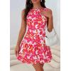 imagePRETTYGARDEN Womens 2026 Summer Short Dress Floral Sleeveless Boat Neck A Line Formal Cocktail Party Mini DressesFloral Rose Red